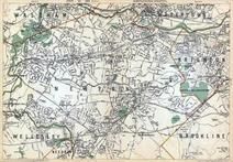 Waltham, Brighton, Brookline, Wellesley, Needham, Thompsonville, Massachusetts State Atlas 1909